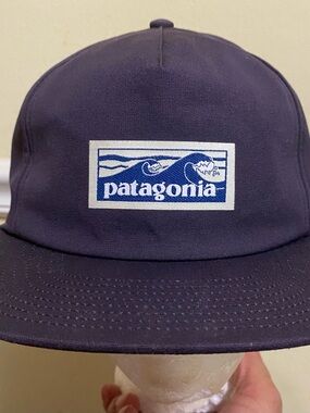 Patagonia Men's Piton Purple Boardshort Label Funfarer Cap Hat